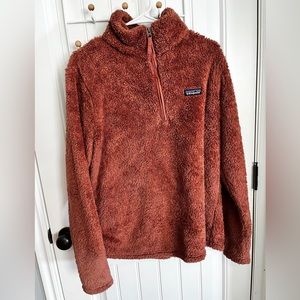 Rust colored Los Gatos Patagonia zip fleece pullover